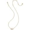 Kendra Scott Elisa Luxe Pendant Necklace, Fashion Jewelry for Women(GOLD-WHITE CUBIC ZIRCONIA)