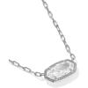 Kendra Scott Elisa Luxe Pendant Necklace, Fashion Jewelry for Women(RHODIUM-WHITE CUBIC ZIRCONIA)