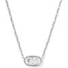 Kendra Scott Elisa Luxe Pendant Necklace, Fashion Jewelry for Women(RHODIUM-WHITE CUBIC ZIRCONIA)