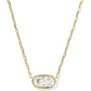Kendra Scott Elisa Luxe Pendant Necklace, Fashion Jewelry for Women(GOLD-WHITE CUBIC ZIRCONIA)