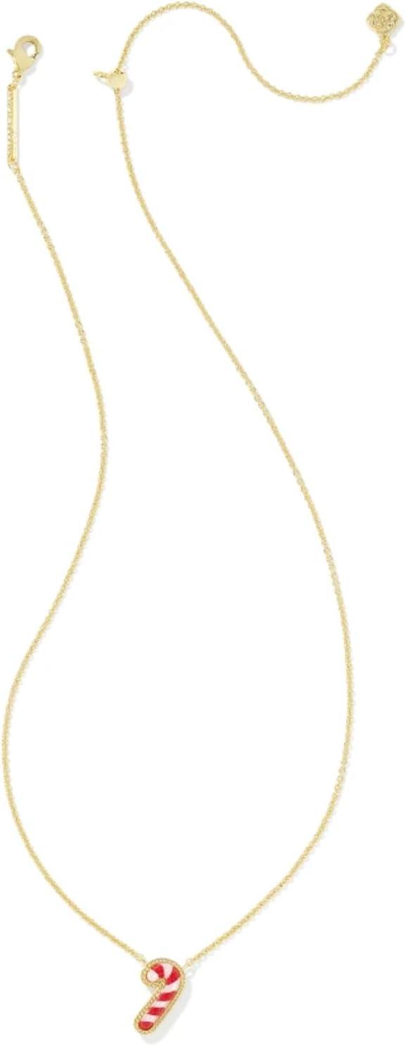image:imageKendra Scott Candy Cane Pendant Necklace 14k Gold Plated Brass Fashion Jewelry for Women