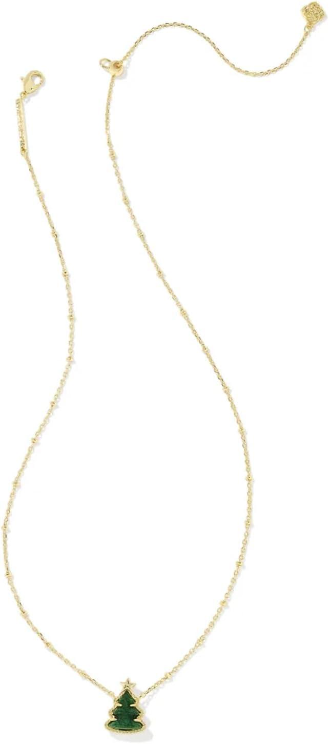 image:imageKendra Scott Holiday Tree Pendant Necklace 14k Gold Plated Brass Quartzite Fashion Jewelry for Women