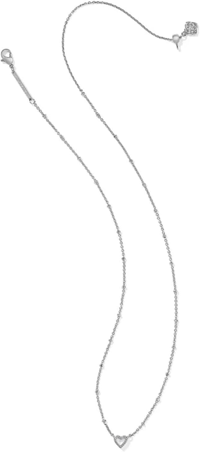 image:imageKendra Scott Mini Ari Heart Satellite Necklace Fashion Jewelry for WomenRHODIUM IVORY MOTHER OF PEARL