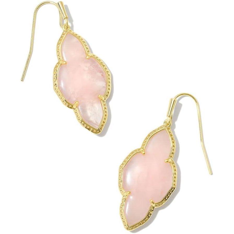 image:imageKendra Scott Abbie Drop Earring Fashion Jewelry for WomenGOLD ROSE QUARTZ