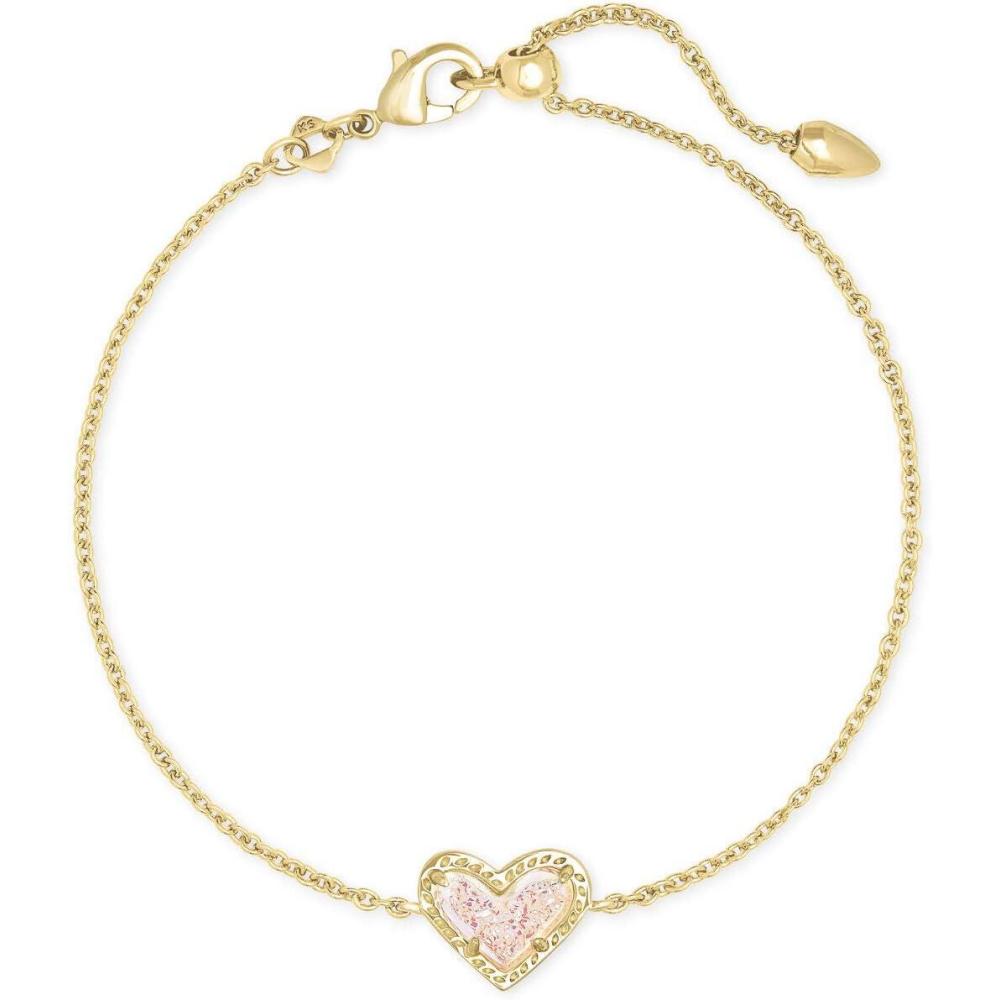 image:imageKendra Scott Ari Heart Link Chain Bracelet for Women Fashion JewelryGOLD  IRIDESCENT DRUSY