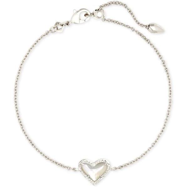 image:imageKendra Scott Ari Heart Link Chain Bracelet for Women Fashion JewelryRHODIUM IVORY MOTHER OF PEARL