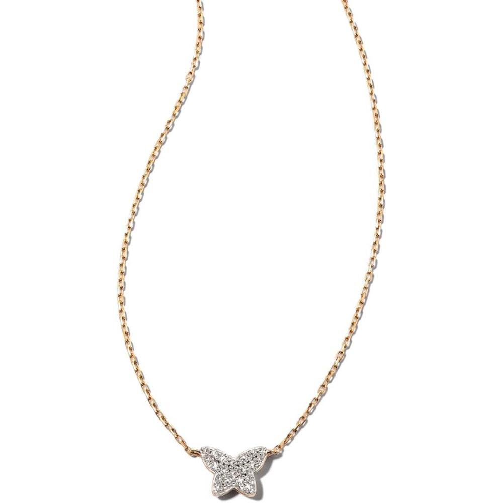 image:imageKendra Scott Butterfly 14k Yellow Gold Necklace in White Diamond Fine Jewelry for Women