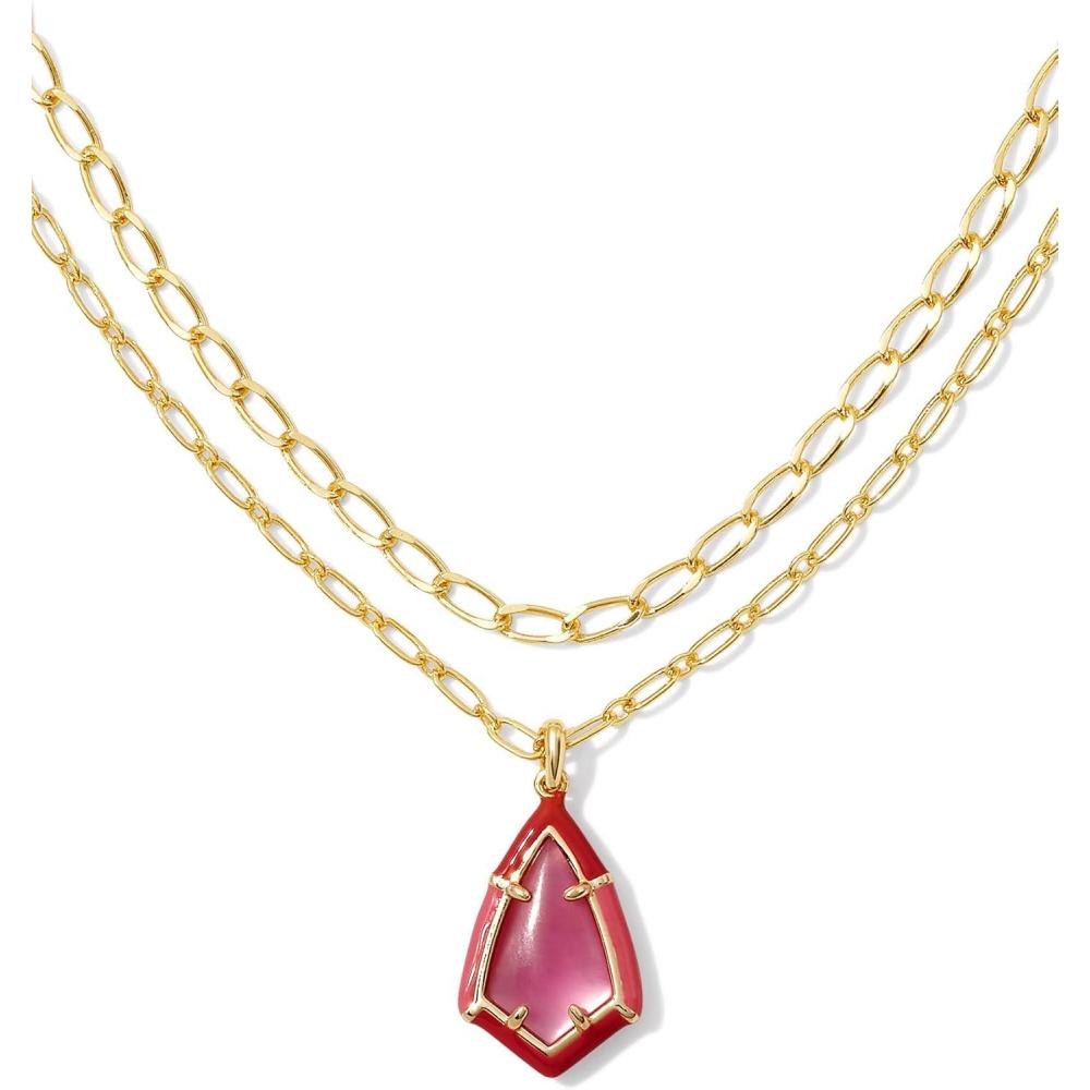 image:imageKendra Scott Camry Enamel Framed Mlt Necklace Fashion Jewelry for WomenGOLD AZALEA ILLUSION