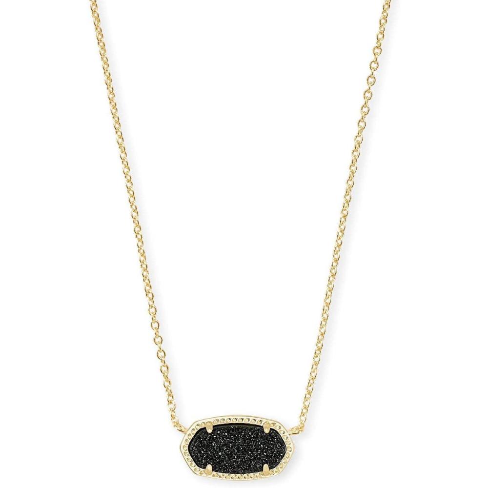 image:imageKendra Scott Elisa Pendant Necklace for Women Fashion Jewelry 14k GoldPlatedGOLD BLACK DRUSY