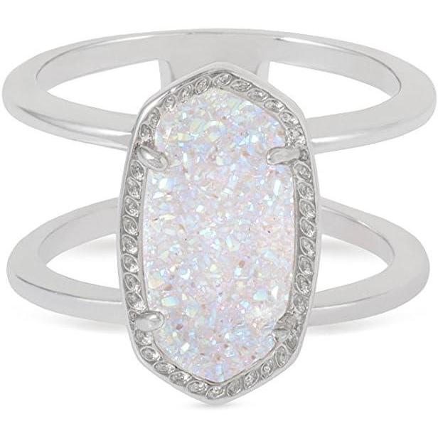 image:imageKendra Scott Elyse Ring for Women Fashion JewelryRHODIUM IRIDESCENT DRUSY