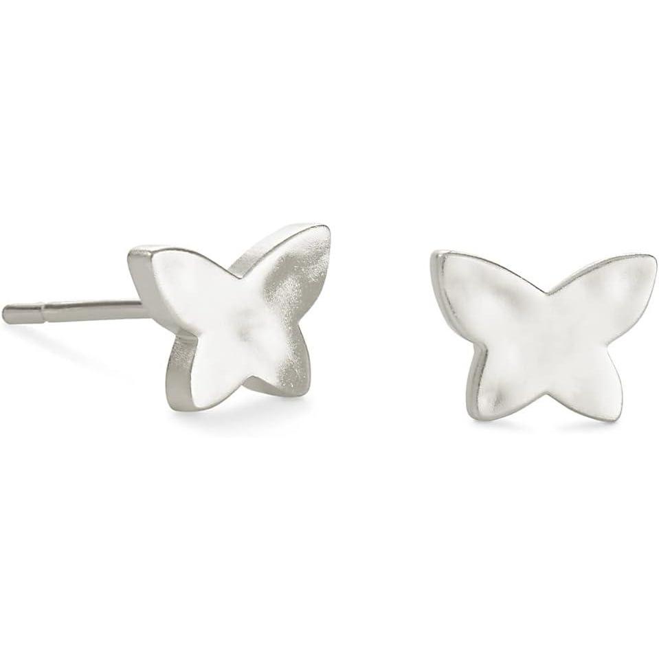 image:imageKendra Scott Lillia Butterfly Stud Earrings in RhodiumPlated Brass Fashion Jewelry for Women