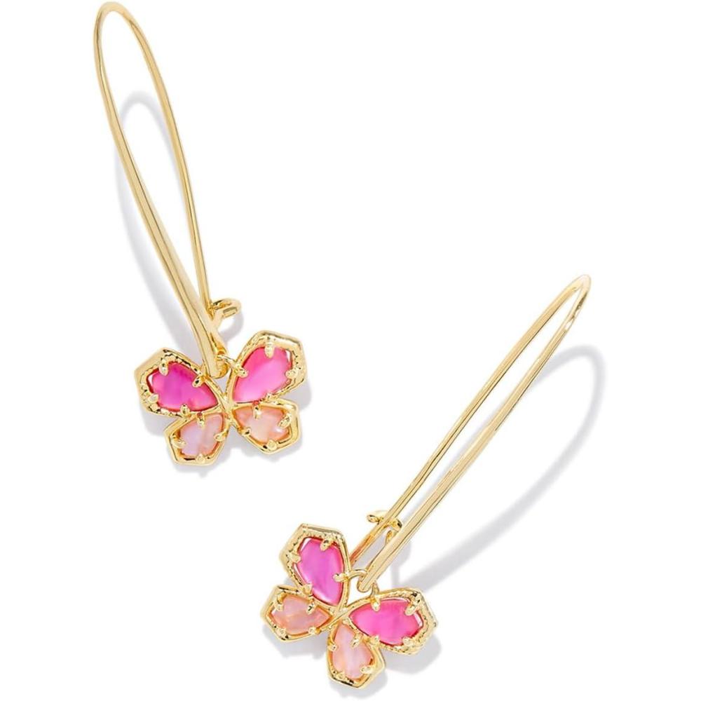 image:imageKendra Scott Mae Butterfly Wire Drop Earrings Fashion Jewelry for WomenGOLD AZALEA PINK MIX