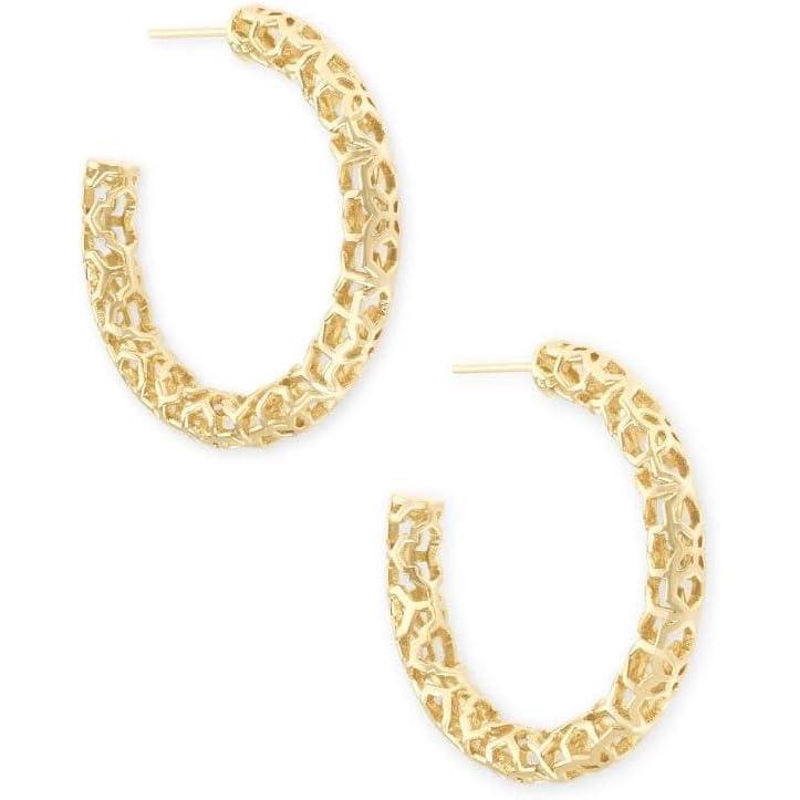 image:imageKendra Scott Maggie 15 Hoop Earrings for Women Fashion JewelryGOLD FILIGREE METAL