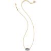 Kendra Scott Elisa Pendant Necklace for Women, Fashion Jewelry, 14k Gold-Plated(Gold Red White Blue Illusion)