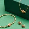 Kendra Scott Football Stretch Bracelet, 14k Gold Plated Brass, Goldstone, Fashion Jewelry for Women