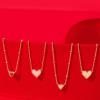 Kendra Scott Mini Ari Heart Satellite Necklace, Fashion Jewelry for Women(GOLD – ROSE QUARTZ)