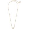 Kendra Scott Tess Pendant Necklace for Women, Fashion Jewelry(ROSE GOLD-PLATED – IRIDESCENT DICHROIC GLASS)