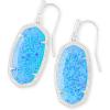 Kendra Scott Dani Drop Earrings for Women, Fashion Jewelry(RHODIUM – OCEAN KYOCERA OPAL)