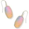 Kendra Scott Dani Drop Earrings for Women, Fashion Jewelry(RHODIUM – PINK WATERCOLOR DRUSY)