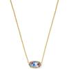 Kendra Scott Elisa Pendant Necklace for Women, Fashion Jewelry, 14k Gold-Plated(Gold Red White Blue Illusion)