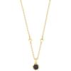 Kendra Scott Nola Pendant Necklace for Women, Fashion Jewelry(GOLD – BLACK DRUSY)