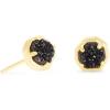 Kendra Scott Nola Stud Earrings for Women, Fashion Jewelry(GOLD – BLACK DRUSY)