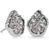 Kendra Scott Tessa Stud Earrings for Women, Fashion Jewelry(Rhodium Platinum Drusy)