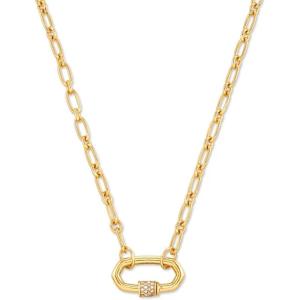 Kendra Scott Bristol Link Necklace, 18K Gold Vermeil, White Sapphire