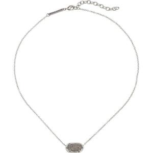 Kendra Scott Elisa Pendant Necklace for Women, Fashion Jewelry, 14k Gold-Plated(Rhodium/Platinum Drusy)