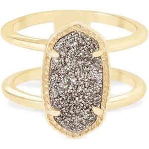 Kendra Scott Elyse Ring for Women, Fashion Jewelry(GOLD – PLATINUM DRUSY)