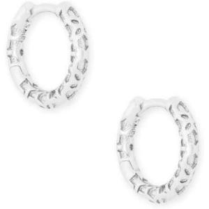 Kendra Scott Maggie Huggie Earrings for Women, Fashion Jewelry(SILVER – FILIGREE METAL)