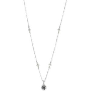 Kendra Scott Nola Pendant Necklace for Women, Fashion Jewelry(RHODIUM – PLATINUM DRUSY)