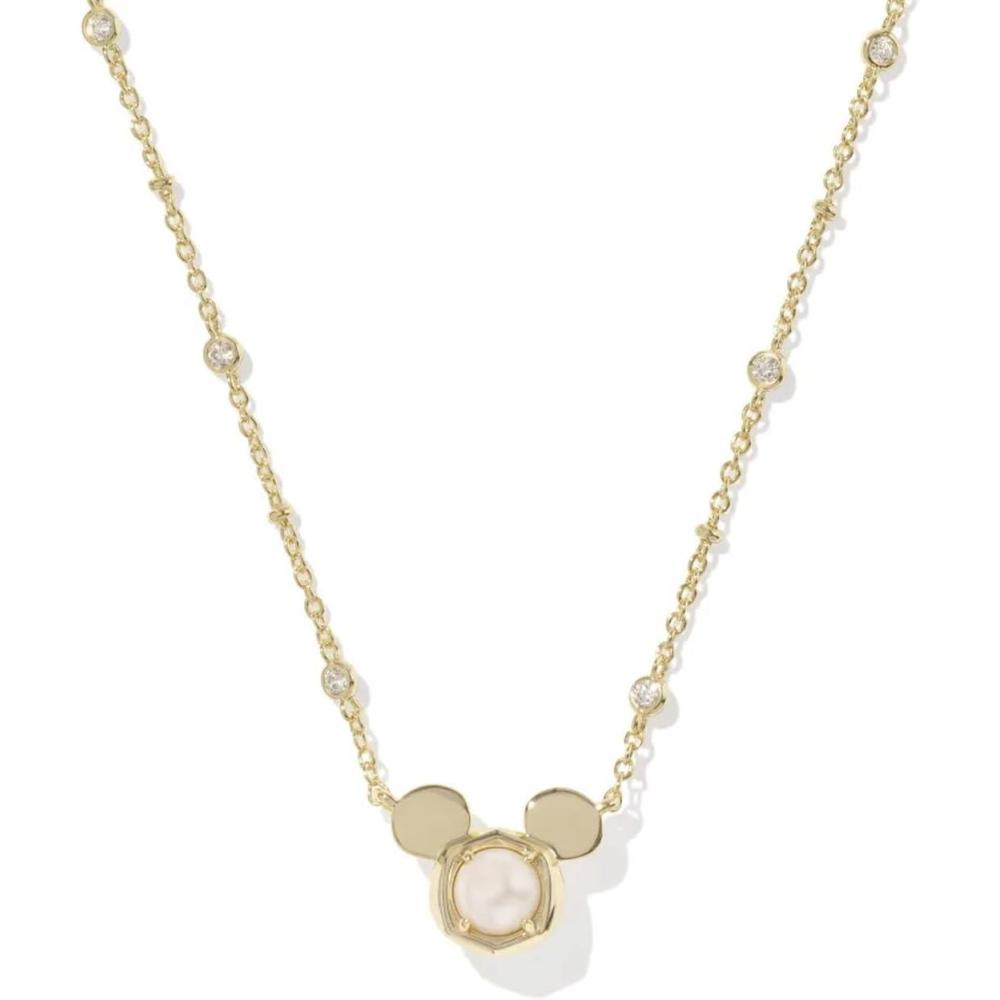 image:imageKendra Scott x Disney Mickey Mouse Short Pendant Necklace Fashion Jewelry for WomenGOLD  WHITE PEARL