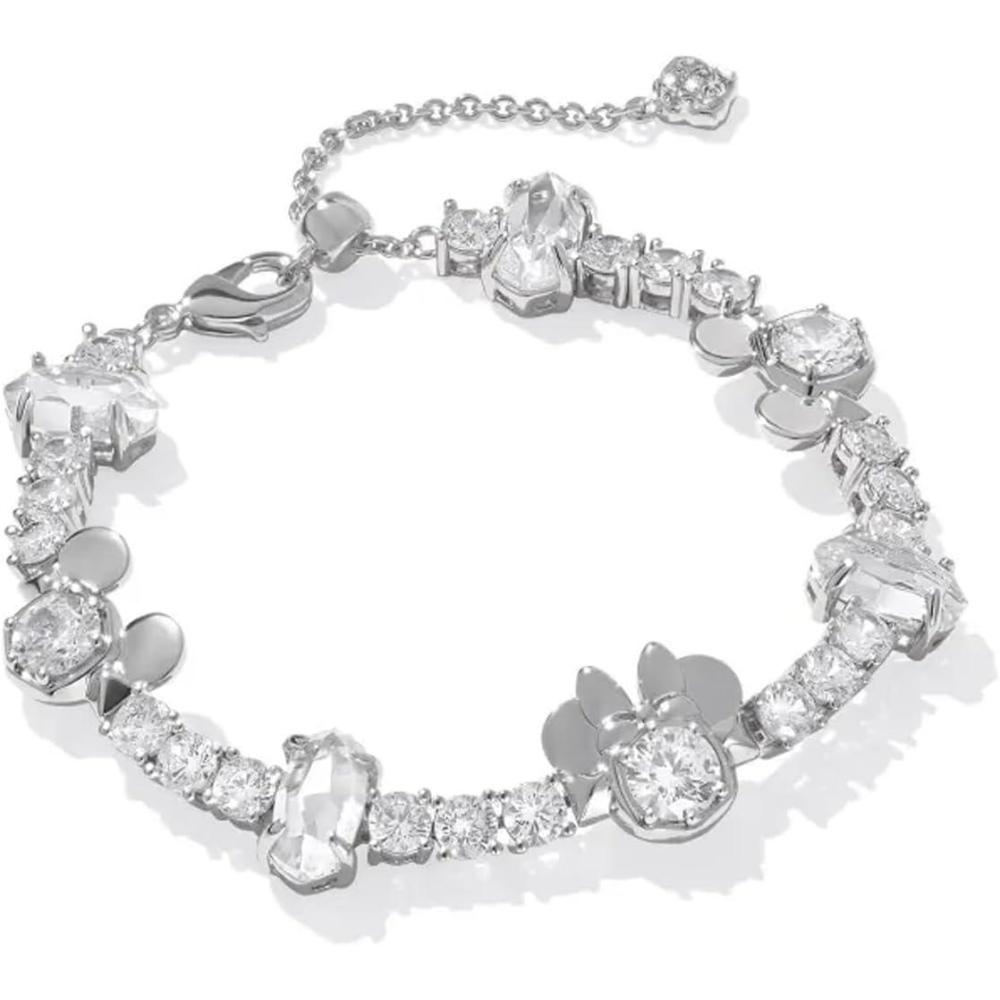 image:imageKendra Scott x Disney Mickey Mouse and Minnie Mouse Tennis Bracelet Fashion Jewelry for WomenRHODIUM WHITE CRYSTAL