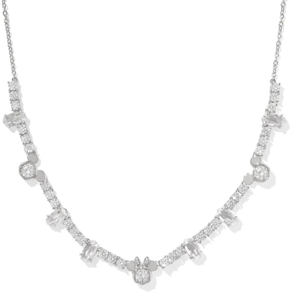 image:imageKendra Scott x Disney Mickey Mouse and Minnie Mouse Tennis Necklace Fashion Jewelry for WomenRHODIUM WHITE CRYSTAL