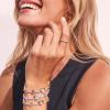 Kendra Scott x Disney Mickey Mouse and Minnie Mouse Tennis Bracelet, Fashion Jewelry for Women(GOLD – WHITE CRYSTAL)