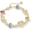 Kendra Scott x Disney Mickey Mouse and Minnie Mouse Tennis Bracelet, Fashion Jewelry for Women(GOLD – MULTI MIX)
