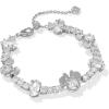 Kendra Scott x Disney Mickey Mouse and Minnie Mouse Tennis Bracelet, Fashion Jewelry for Women(RHODIUM – WHITE CRYSTAL)