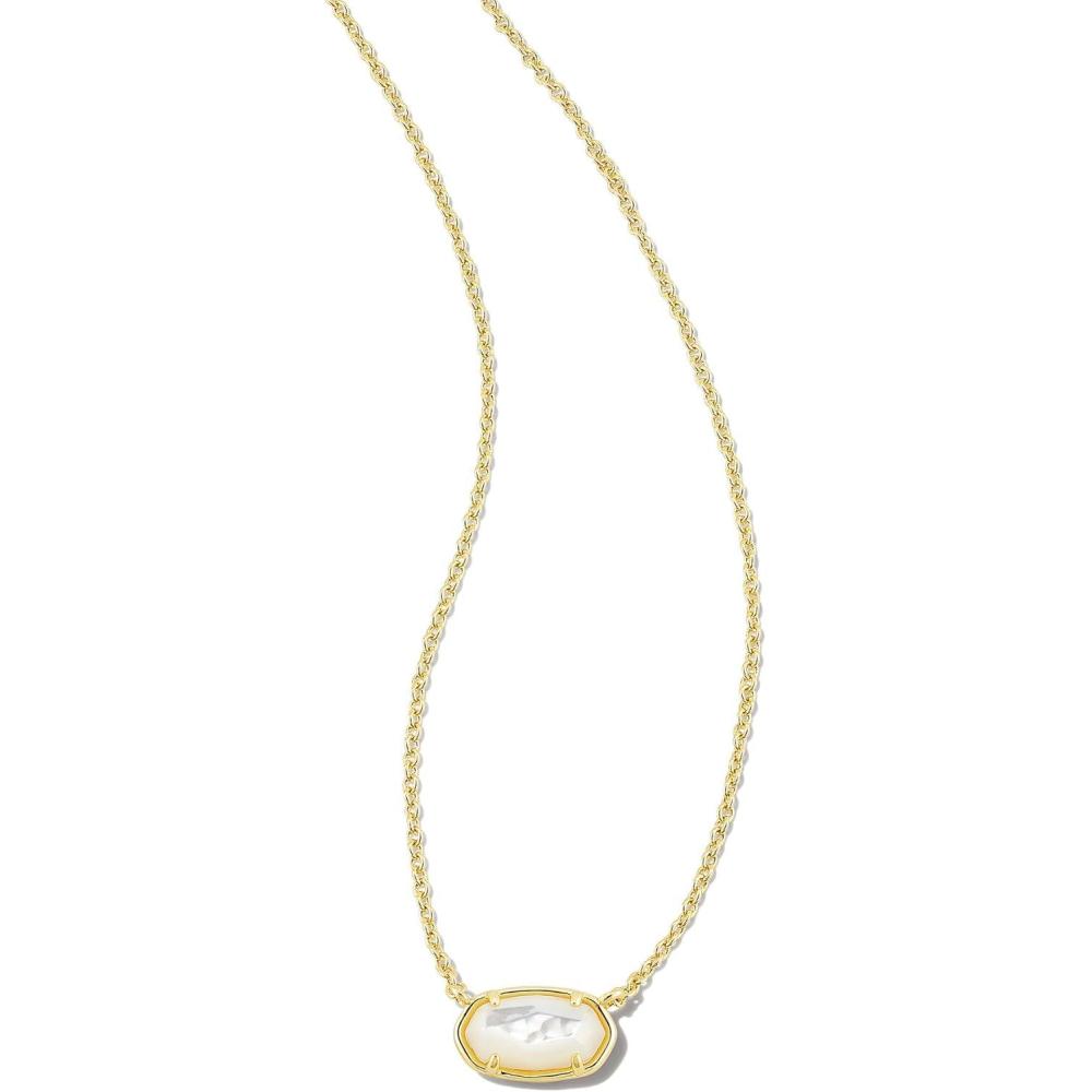 image:imageKendra Scott Grayson Stone Pendant Necklace Brass Construction 14K Gold Plating Lobster ClaspGOLD IVORY MOTHER OF PEARL