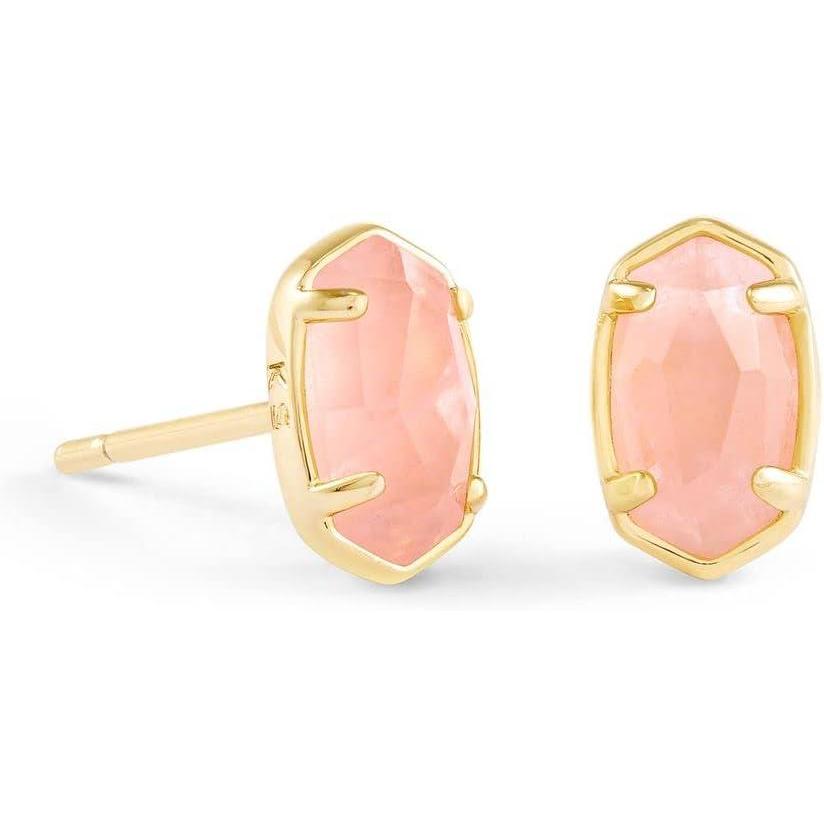 image:imageKendra Scott Emilie Stud Earrings for Women Fashion JewelryGOLD ROSE QUARTZ