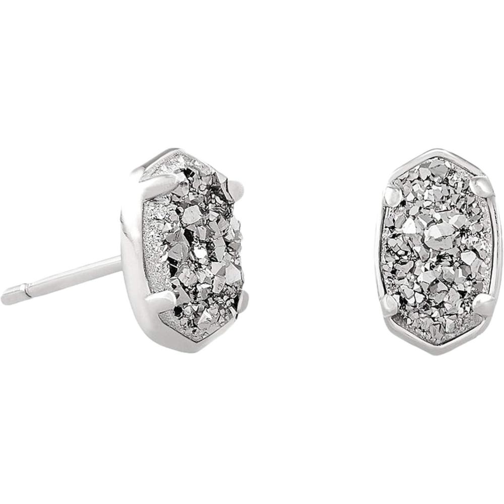 image:imageKendra Scott Emilie Stud Earrings for Women Fashion JewelryRHODIUM PLATINUM DRUSY