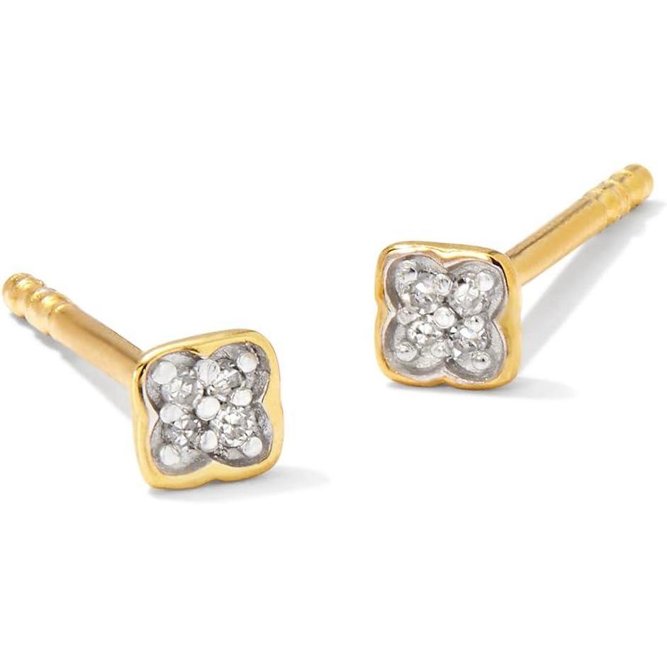 image:imageKendra Scott Tiny Dira White Diamond Stud EarringsVERMEIL WHITE DIAMOND