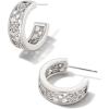Kendra Scott Kelly Huggie Earring, Fashion Jewelry for Women(RHODIUM)