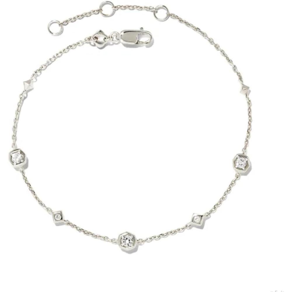 image:imageKendra Scott Davie Trio Delicate Bracelet Sterling Silver White Sapphire