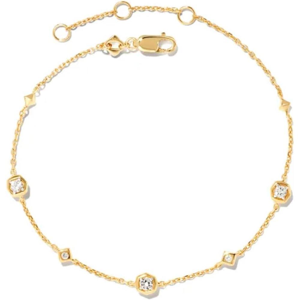 image:imageKendra Scott Davie Trio Delicate BraceletWHITE SAPPHIRE