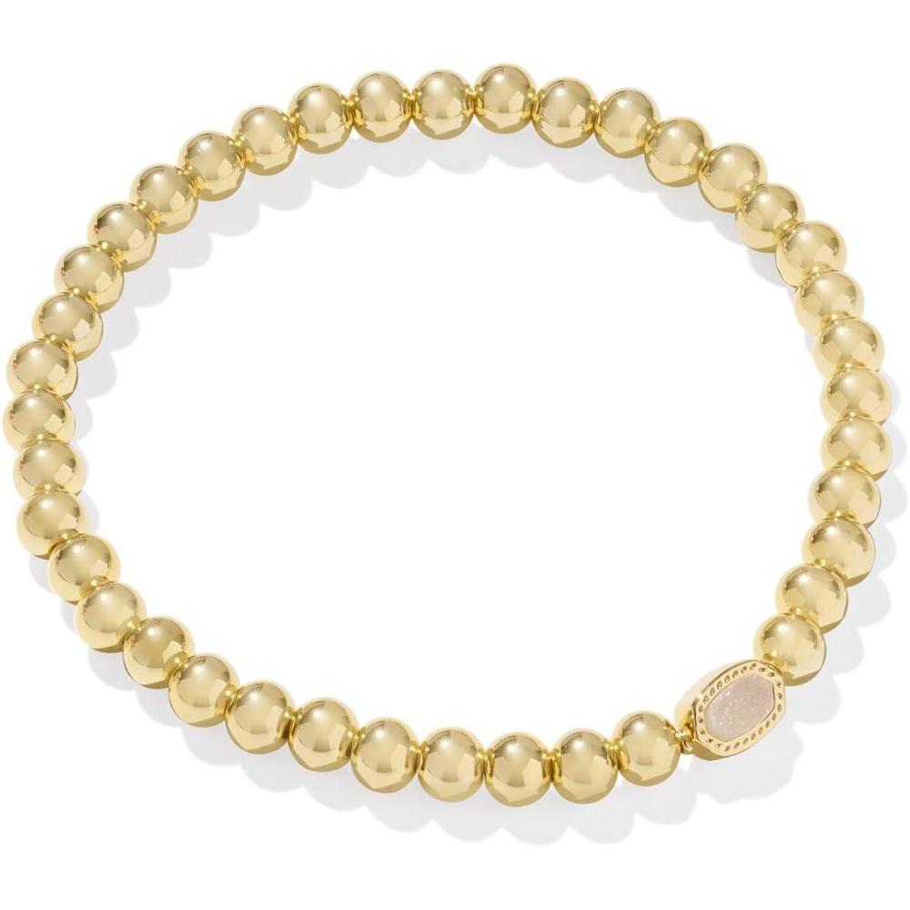 image:imageKendra Scott Mini Elaina Stretch BraceletGOLDIRIDESCENT DRUSY