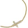 Kendra Scott Cross Crystal Delicate Chain Bracelet in White Cubic Zirconia, Fashion Jewelry for Women(GOLD-WHITE CUBIC ZIRCONIA)