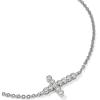 Kendra Scott Cross Crystal Delicate Chain Bracelet in White Cubic Zirconia, Fashion Jewelry for Women(RHODIUM-WHITE CUBIC ZIRCONIA)