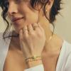 Kendra Scott Softball Stretch Bracelet, Fashion Jewelry for Women(GOLD-CHARTREUSE MAGNESITE)