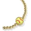 Kendra Scott Softball Stretch Bracelet, Fashion Jewelry for Women(GOLD-CHARTREUSE MAGNESITE)